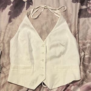 Express White Halter Vest
